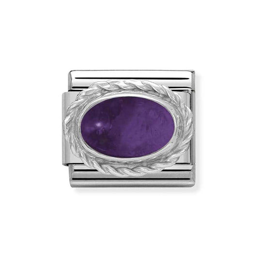 Nomination Framed Amethyst Stone Charm