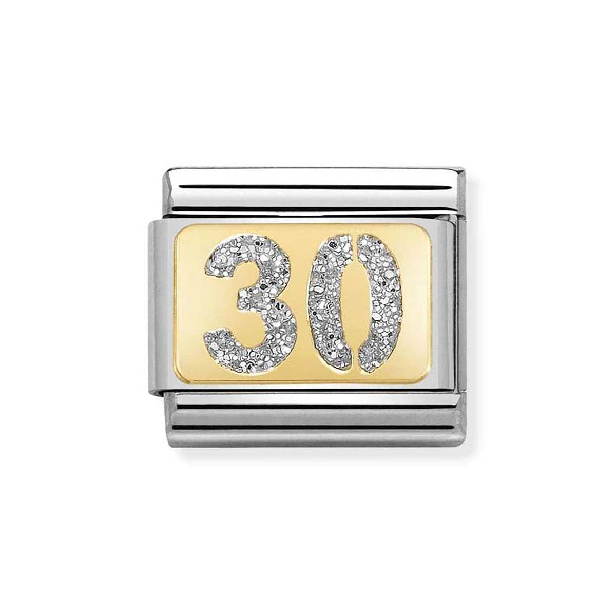 Nomination 30th Birthday Glitter Charm