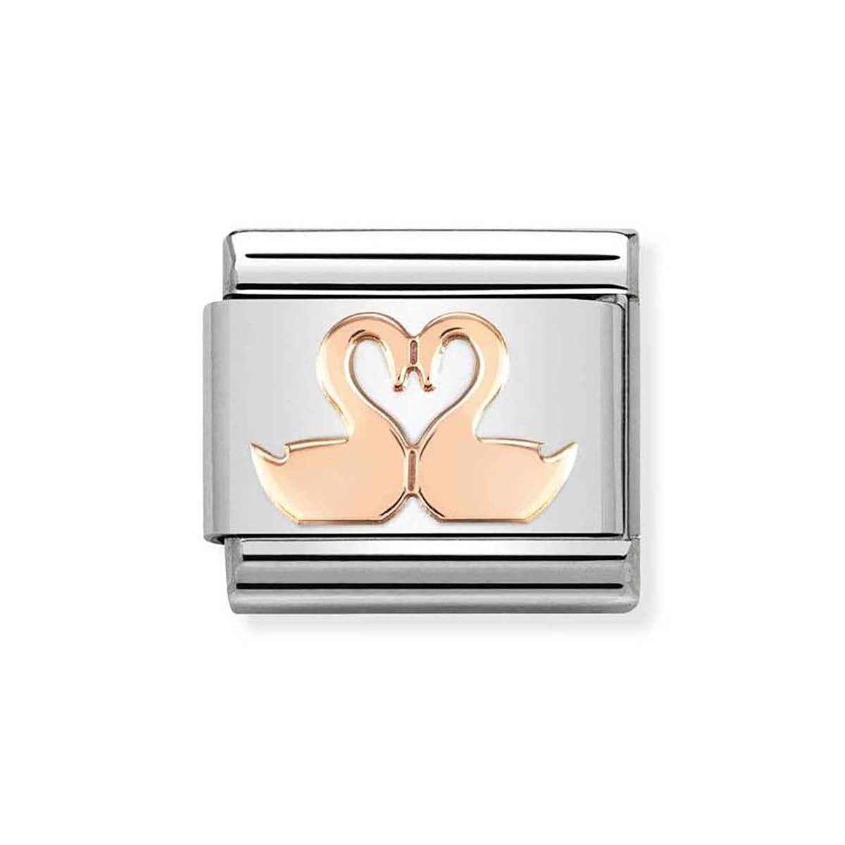 Nomination Rose Gold Swan Heart Charm