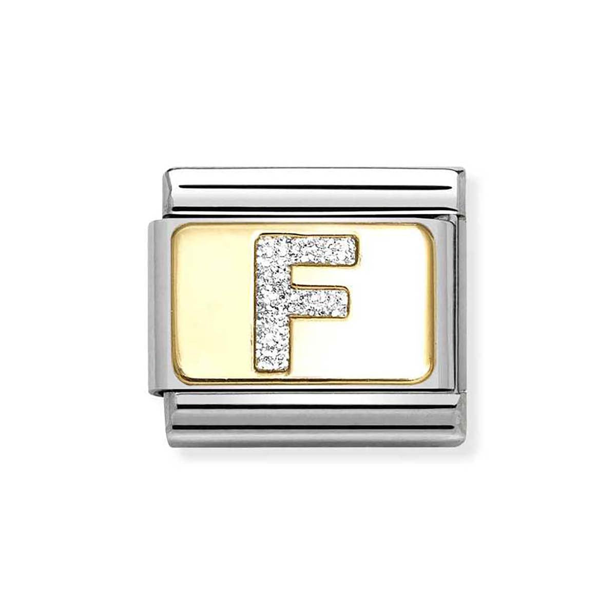 Nomination Gold Glitter F Charm