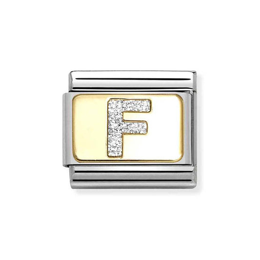 Nomination Gold Glitter F Charm