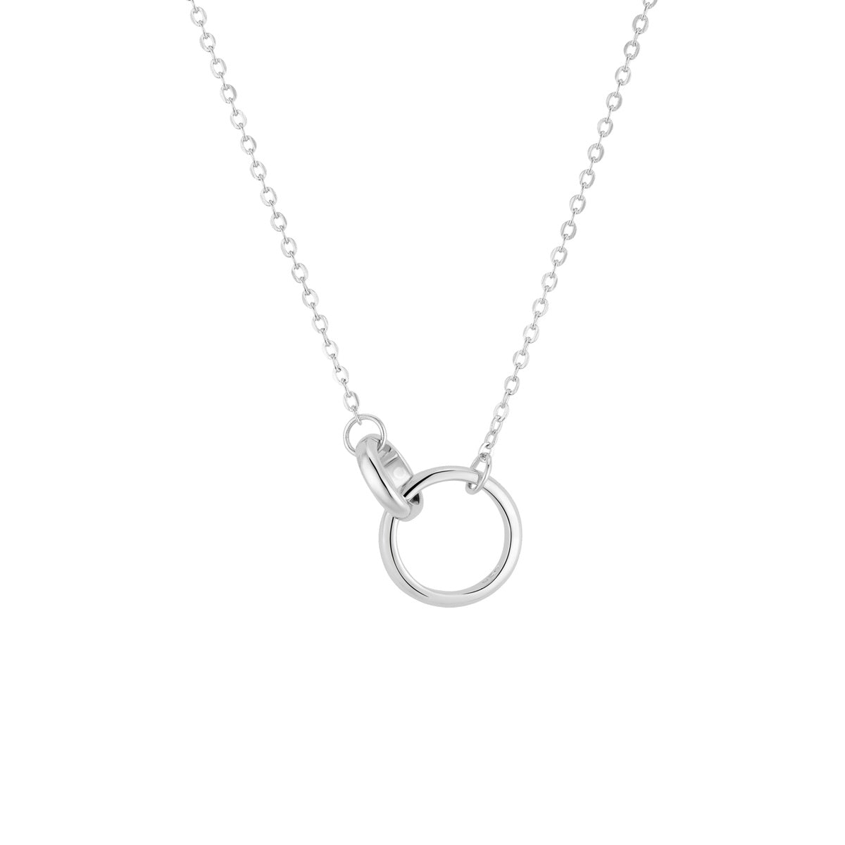 Argento Silver Interlocking Rings Necklace