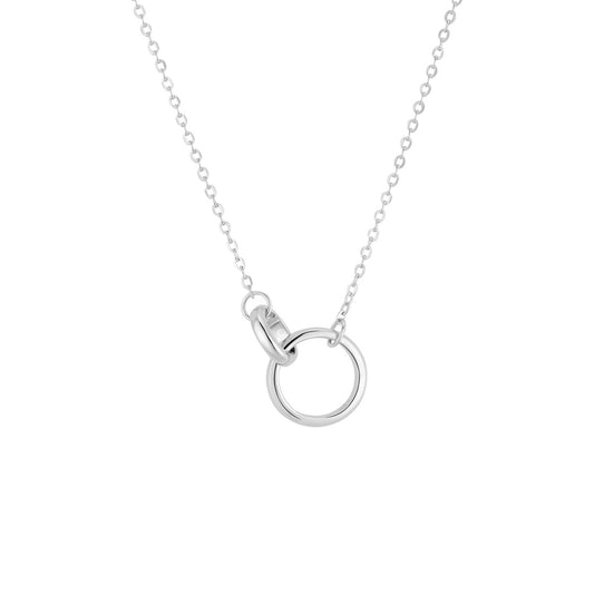 Argento Silver Interlocking Rings Necklace