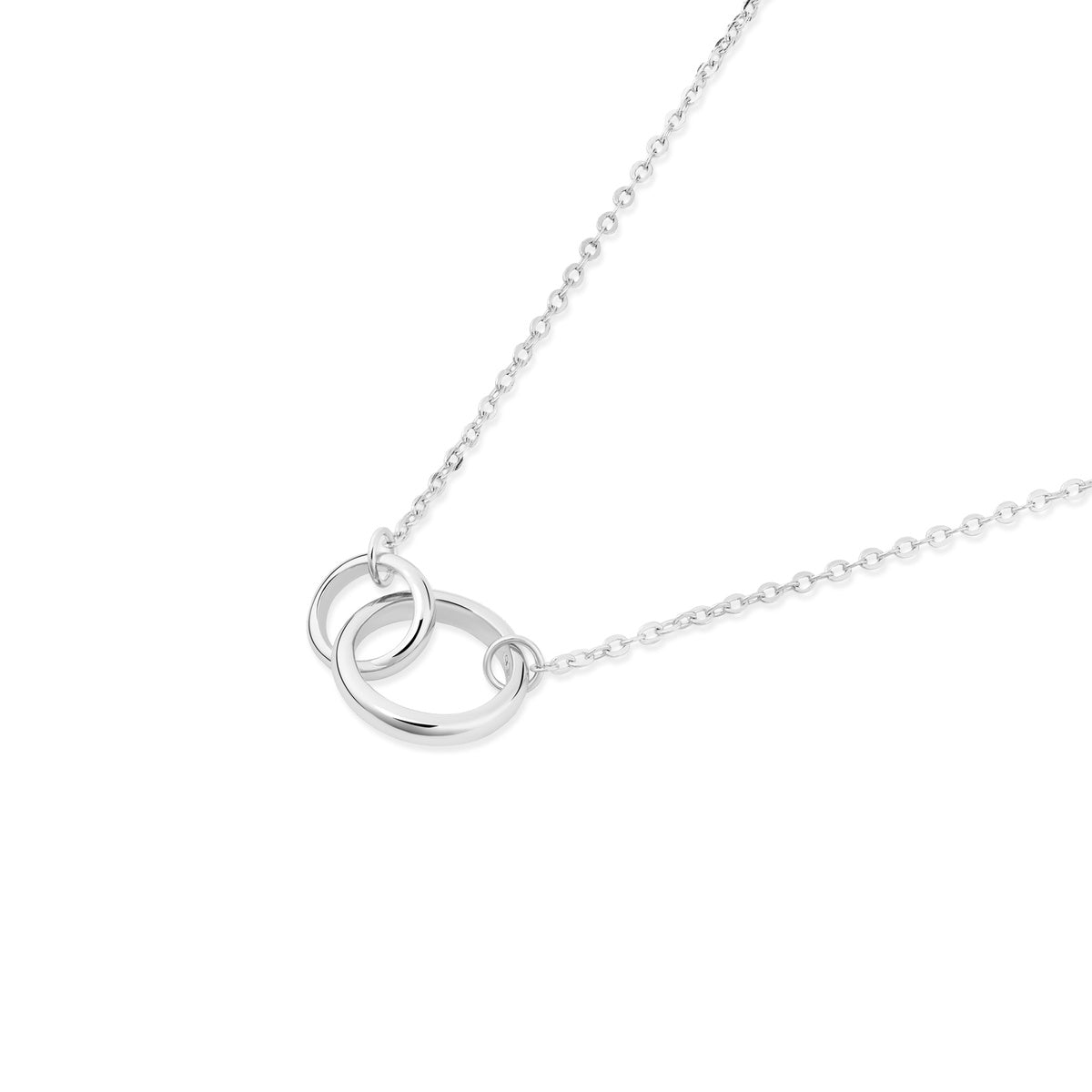 Argento Silver Interlocking Rings Necklace