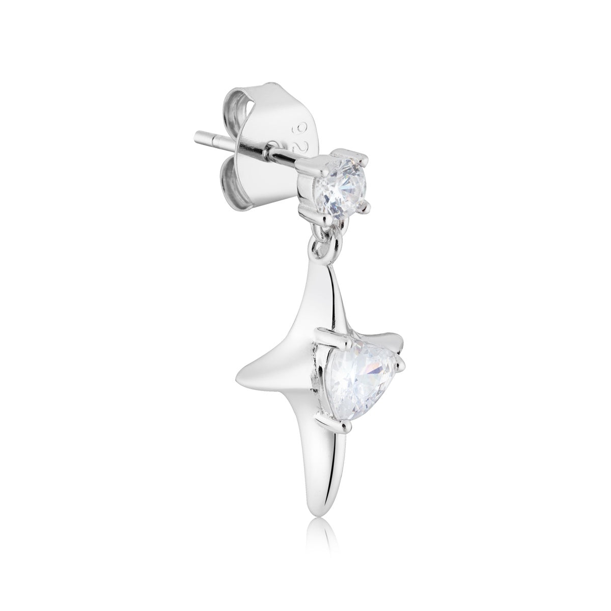 Argento Silver Celestial Star Drop Earrings