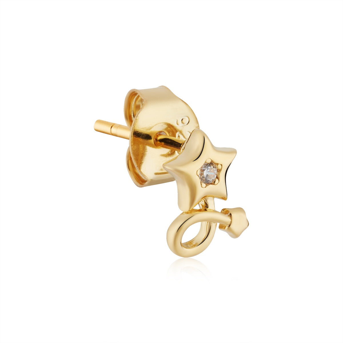 Argento Gold Shooting Star Stud Earrings