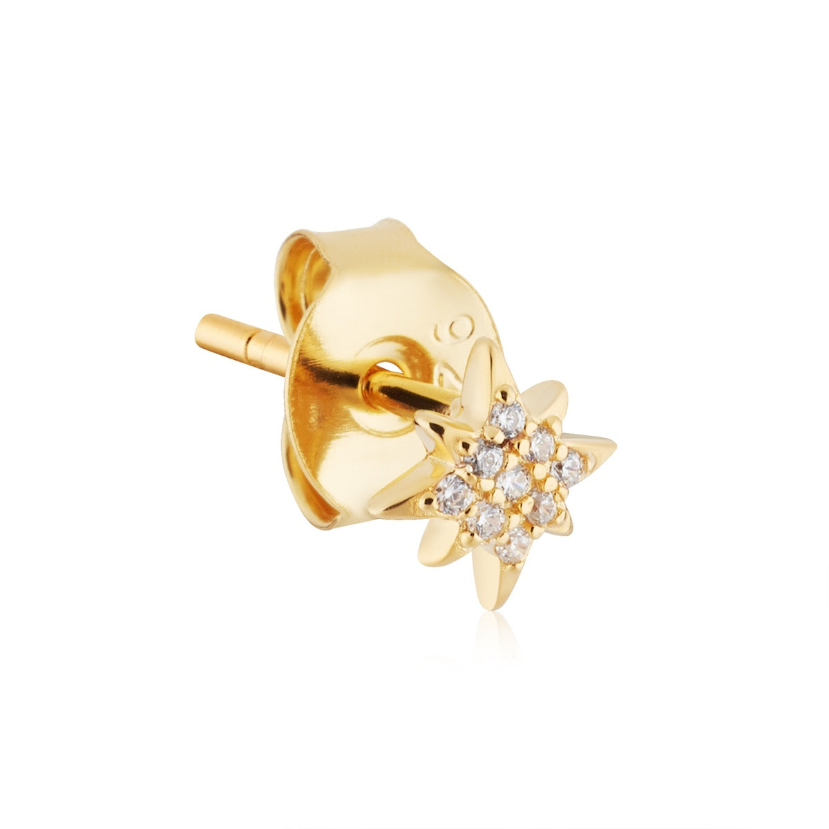 Argento Gold Mini North Star Stud Earrings