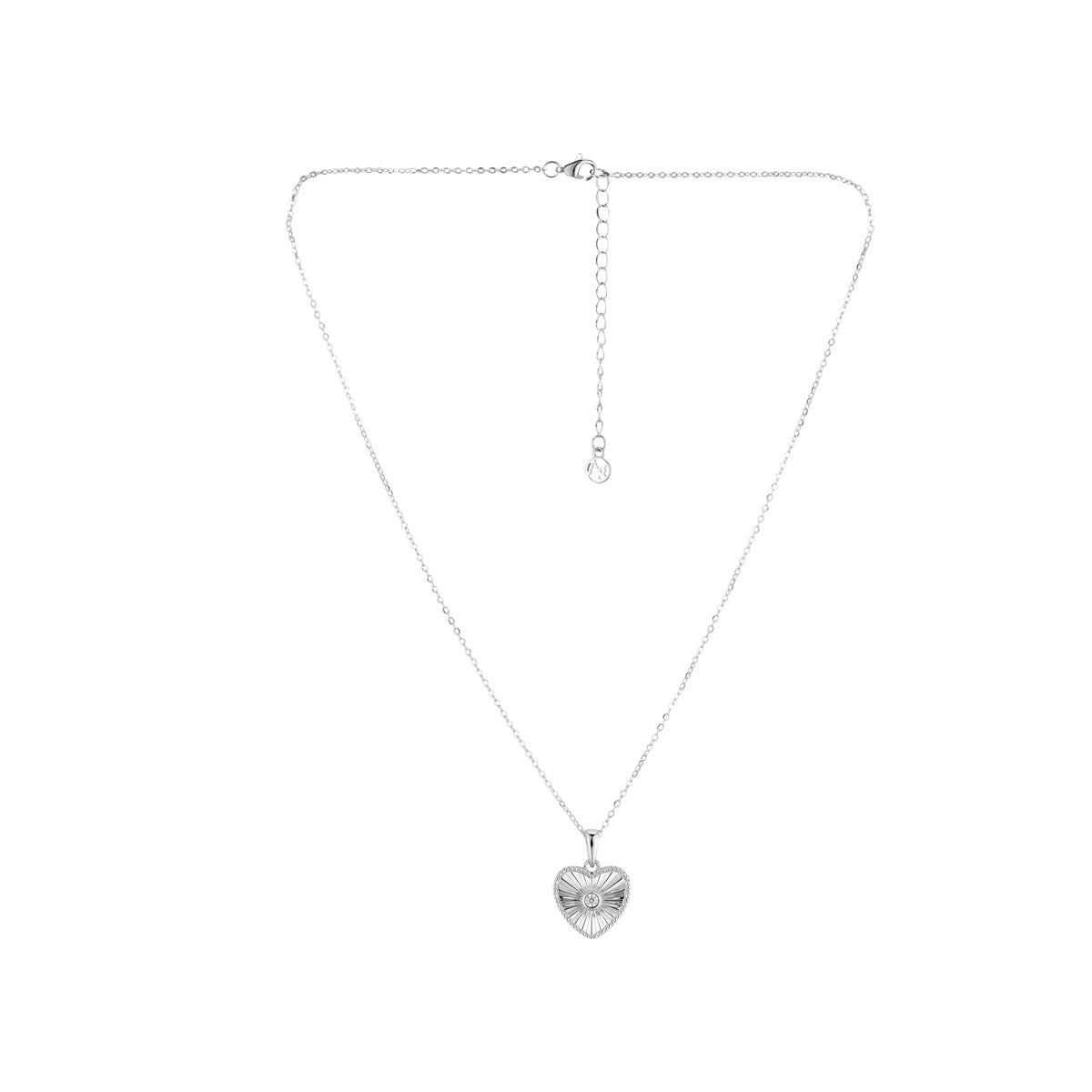 Argento Silver Heart Sundial Ash Locket Necklace