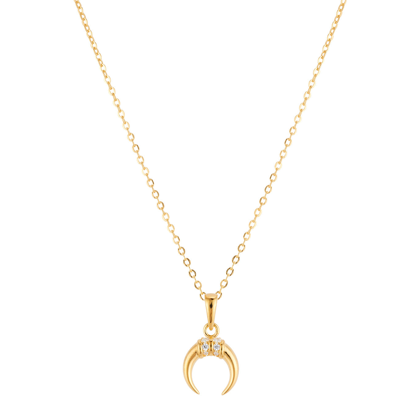 Argento Gold Empowered Cresent Necklace