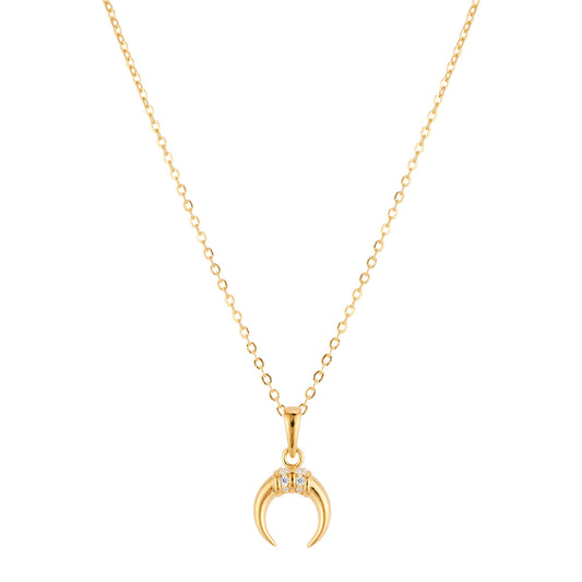 Argento Gold Empowered Cresent Necklace