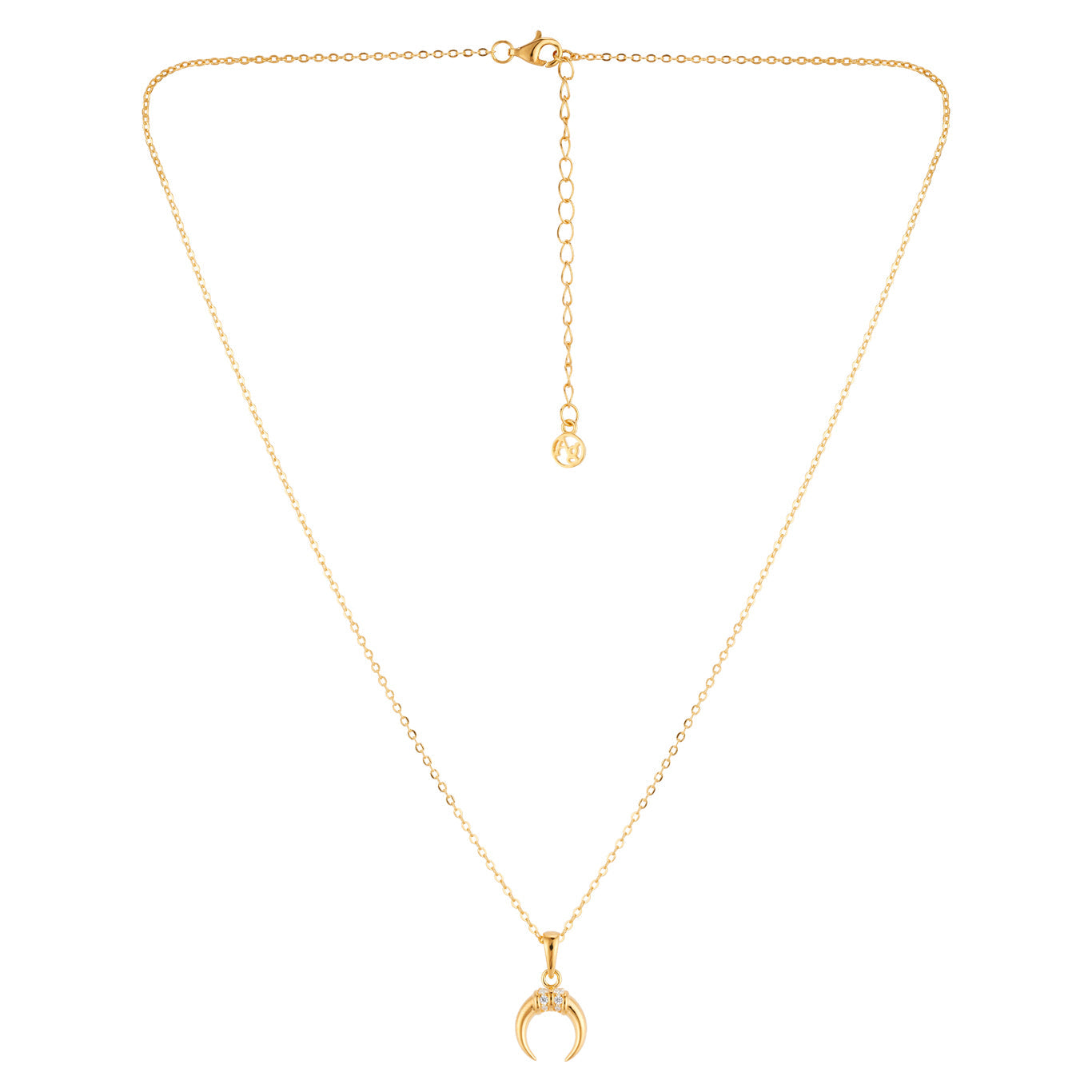 Argento Gold Empowered Cresent Necklace