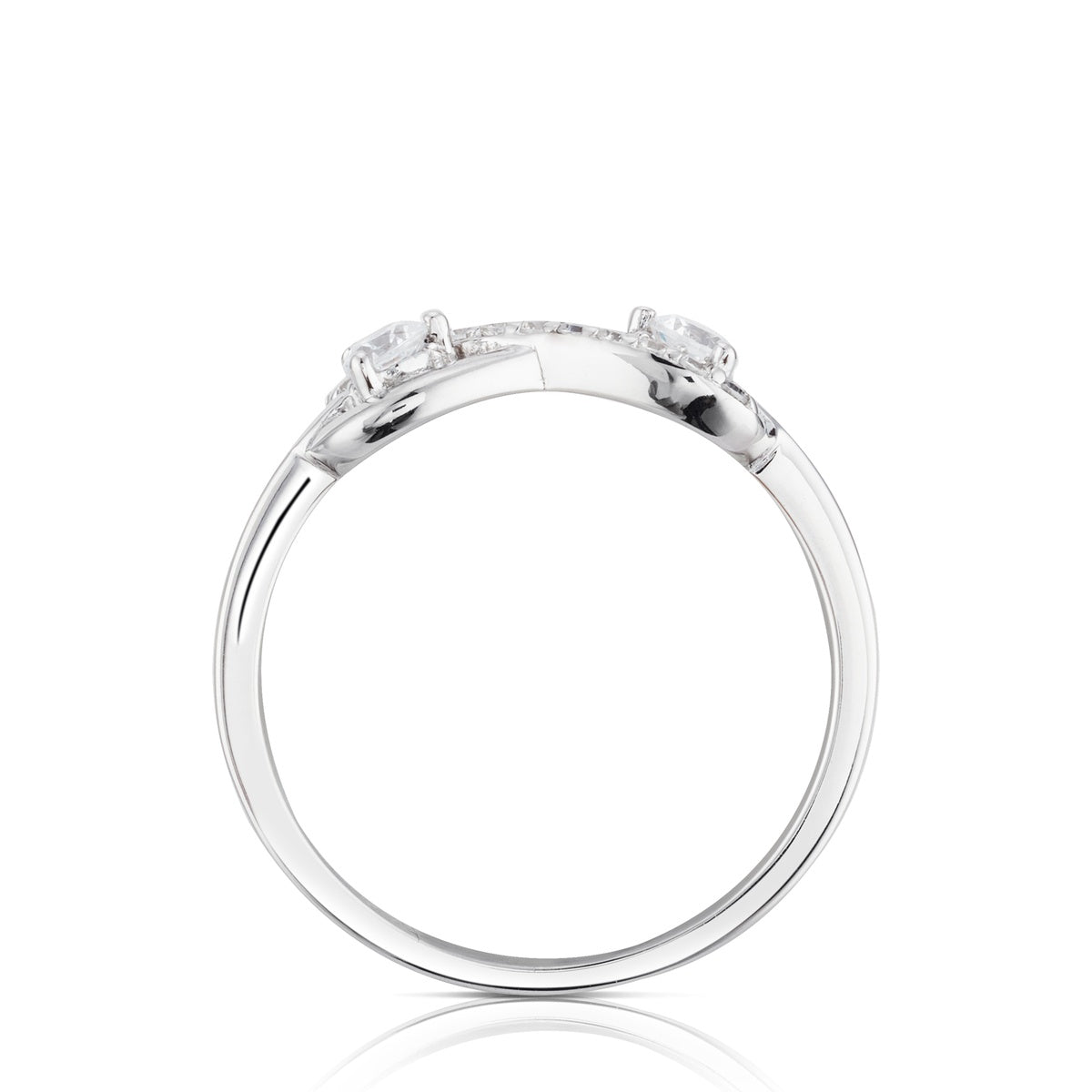 Argento Silver Pavé Infinity Love Ring