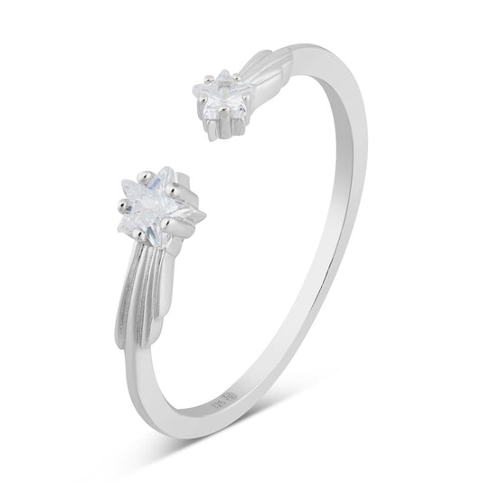 Argento Silver Adjustable Shooting Star Ring