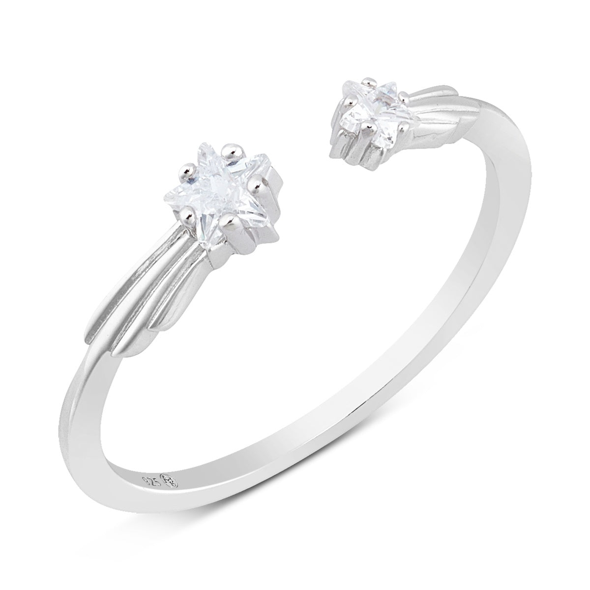 Argento Silver Adjustable Shooting Star Ring