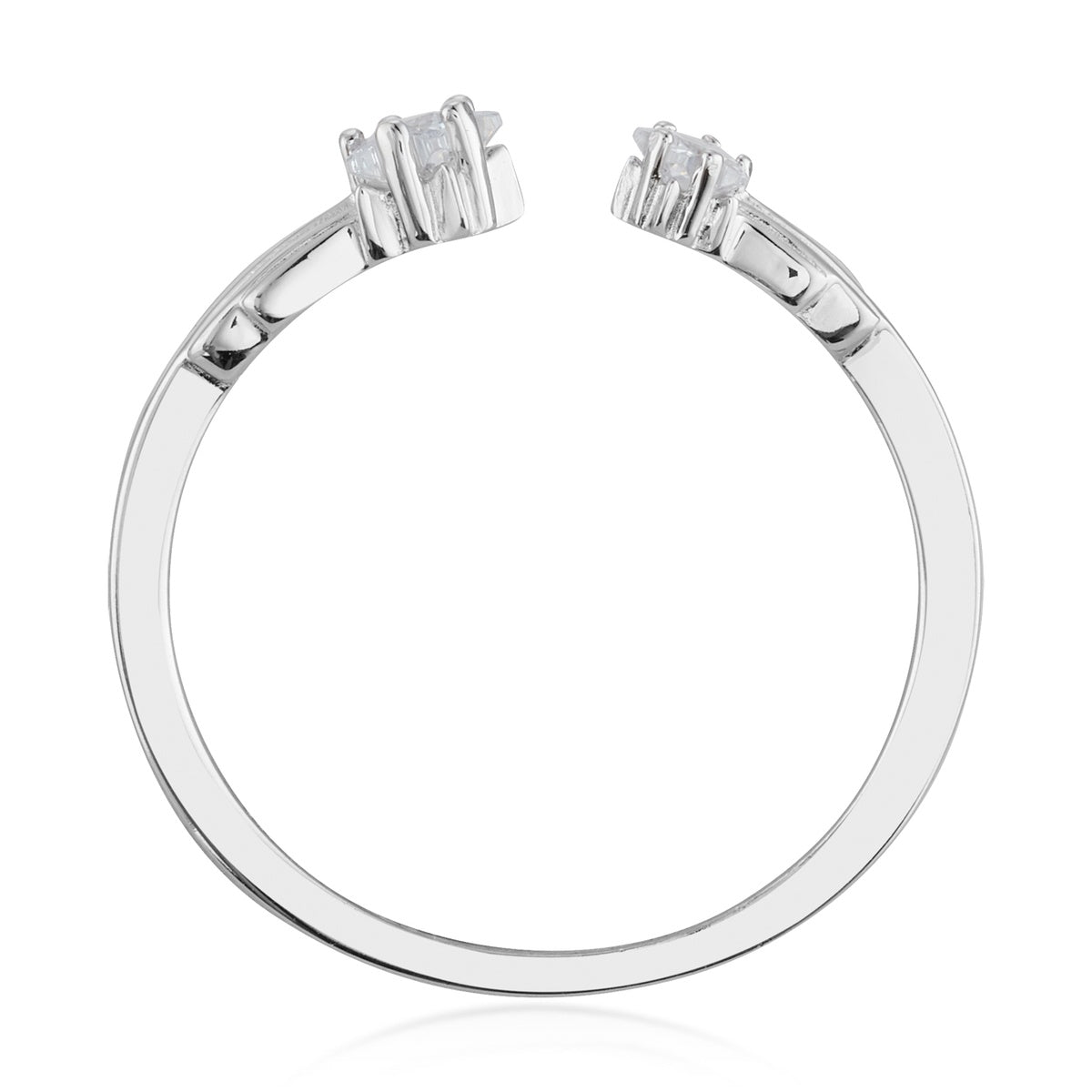 Argento Silver Adjustable Shooting Star Ring