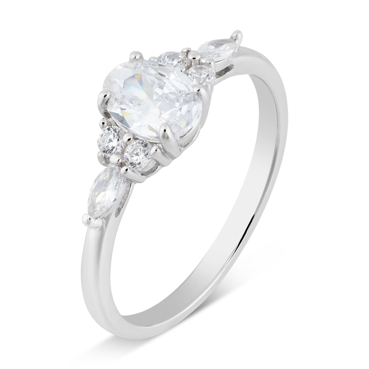 Argento Silver Vintage Oval Custer Ring