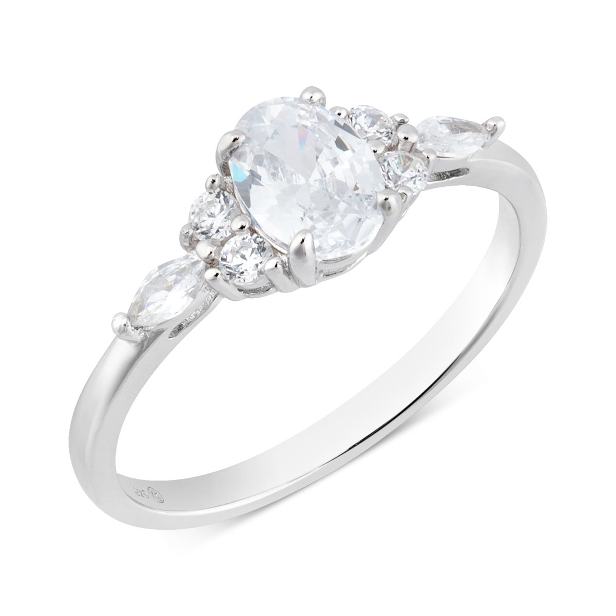 Argento Silver Vintage Oval Custer Ring