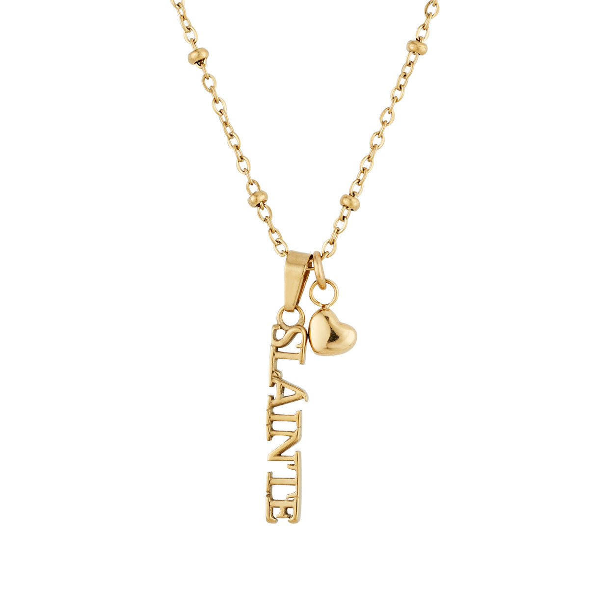 Over & Over Gold 14k Plated Stainless Steel Sláinte Necklace