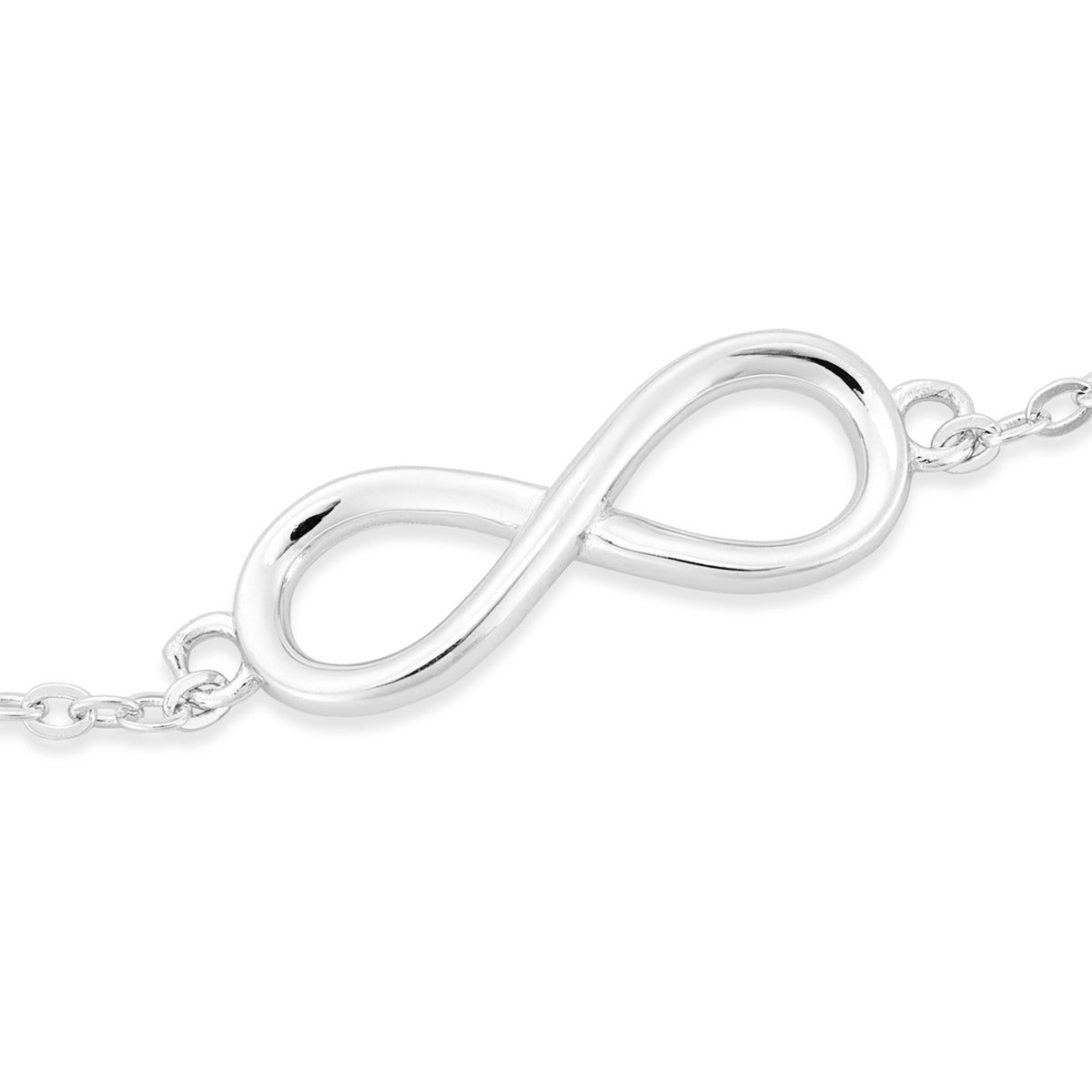Argento Silver Classic Polished Infinity Bracelet