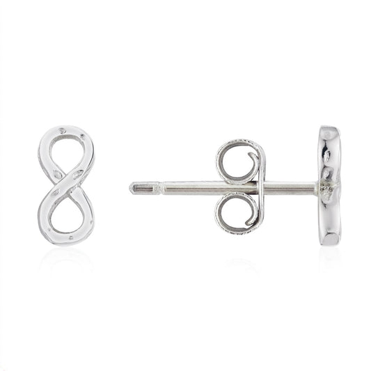 Argento Silver Classic Infinity Stud Earrings