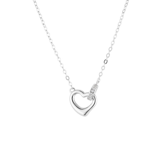Argento Silver Interlocking Love Necklace