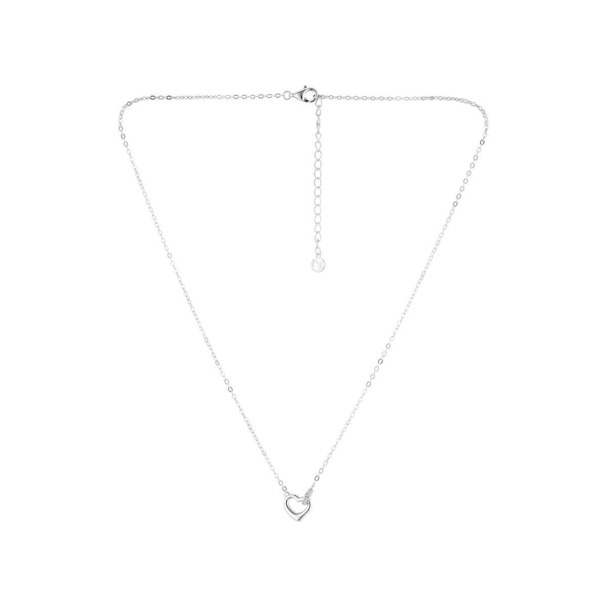 Argento Silver Interlocking Love Necklace