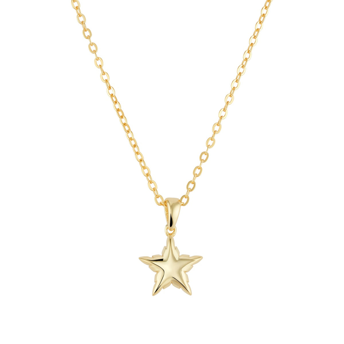 Argento Gold Puffy Star Necklace