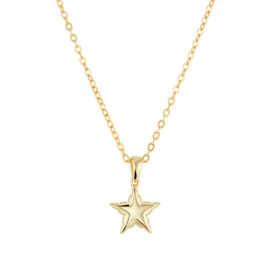 Argento Gold Puffy Star Necklace