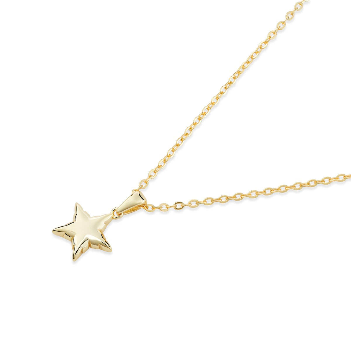 Argento Gold Puffy Star Necklace