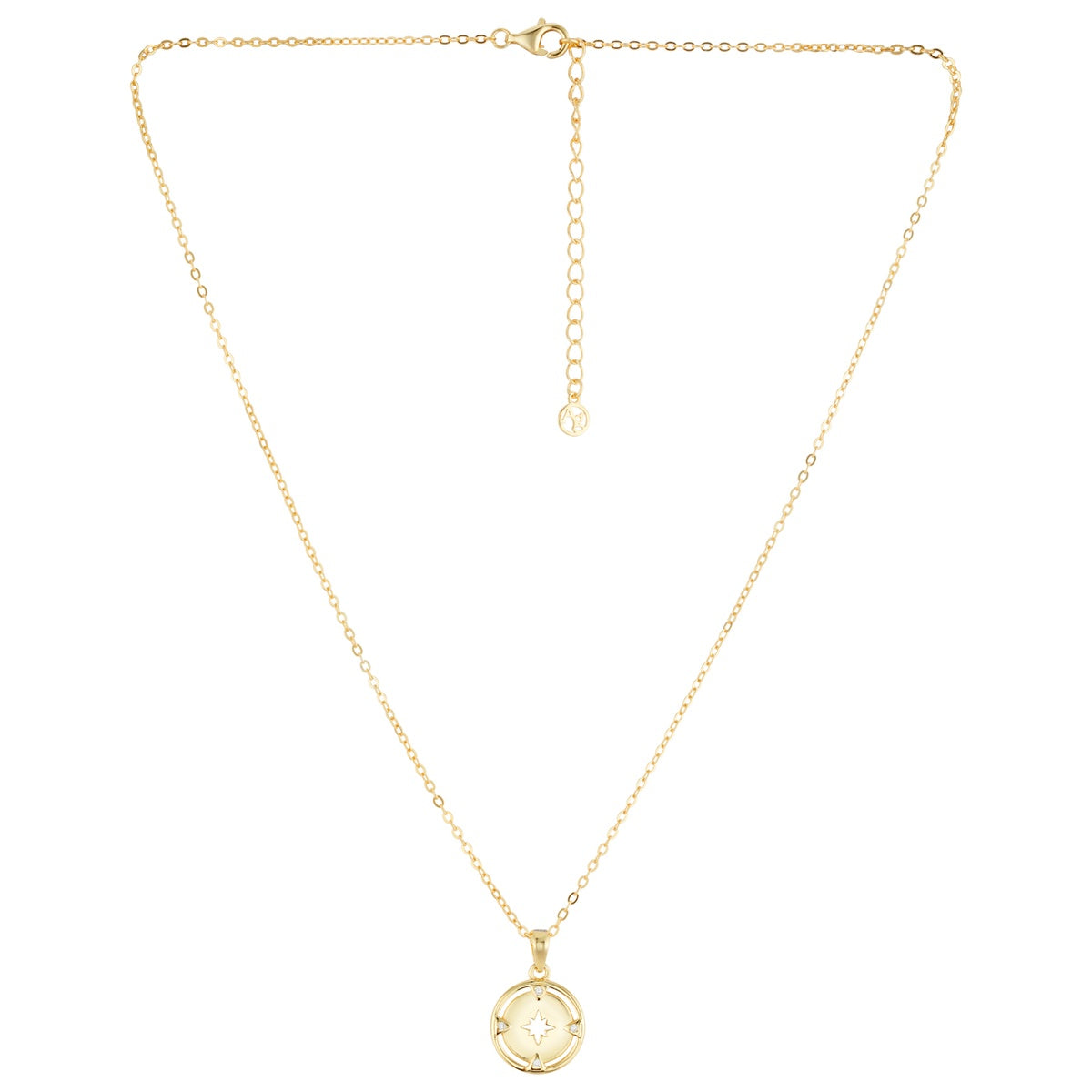 Argento Gold Star Medallion Necklace