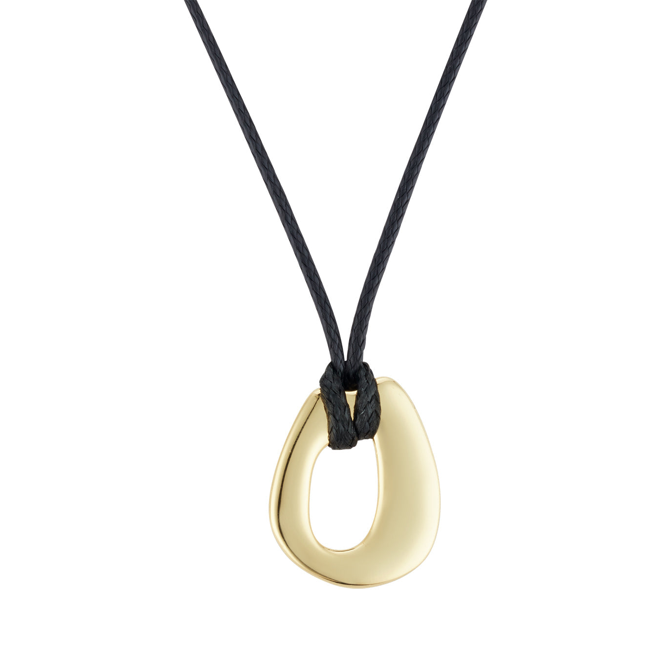 Argento Gold Organic Oval Cord Necklace