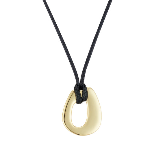 Argento Gold Organic Oval Cord Necklace