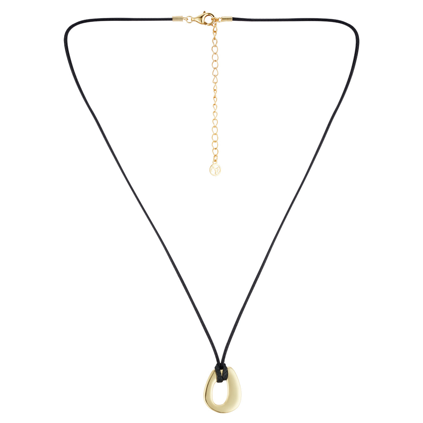 Argento Gold Organic Oval Cord Necklace