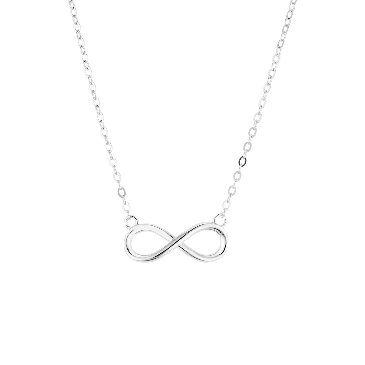Argento Silver Classic Polished Infinity Necklace