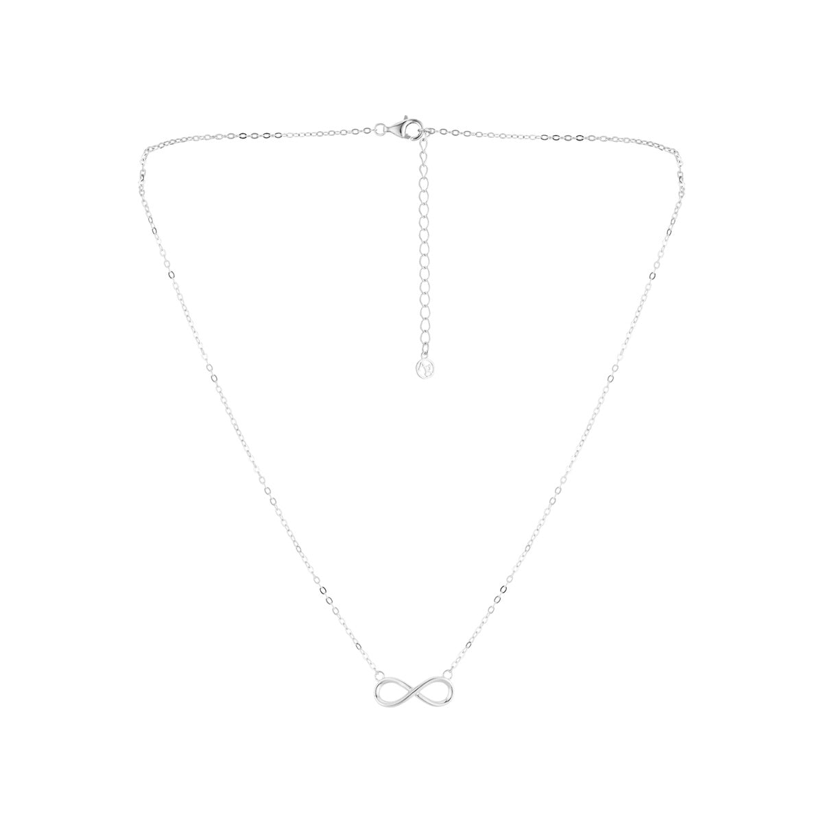 Argento Silver Classic Polished Infinity Necklace