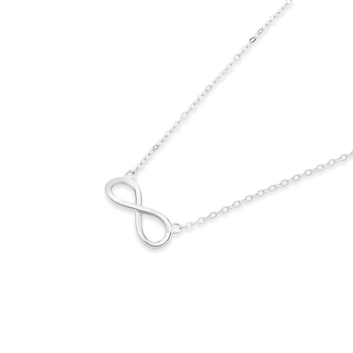 Argento Silver Classic Polished Infinity Necklace