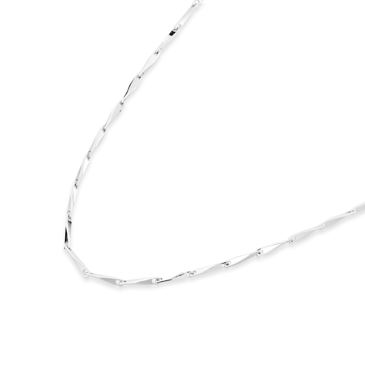 Argento Silver Twisted Chain Necklace