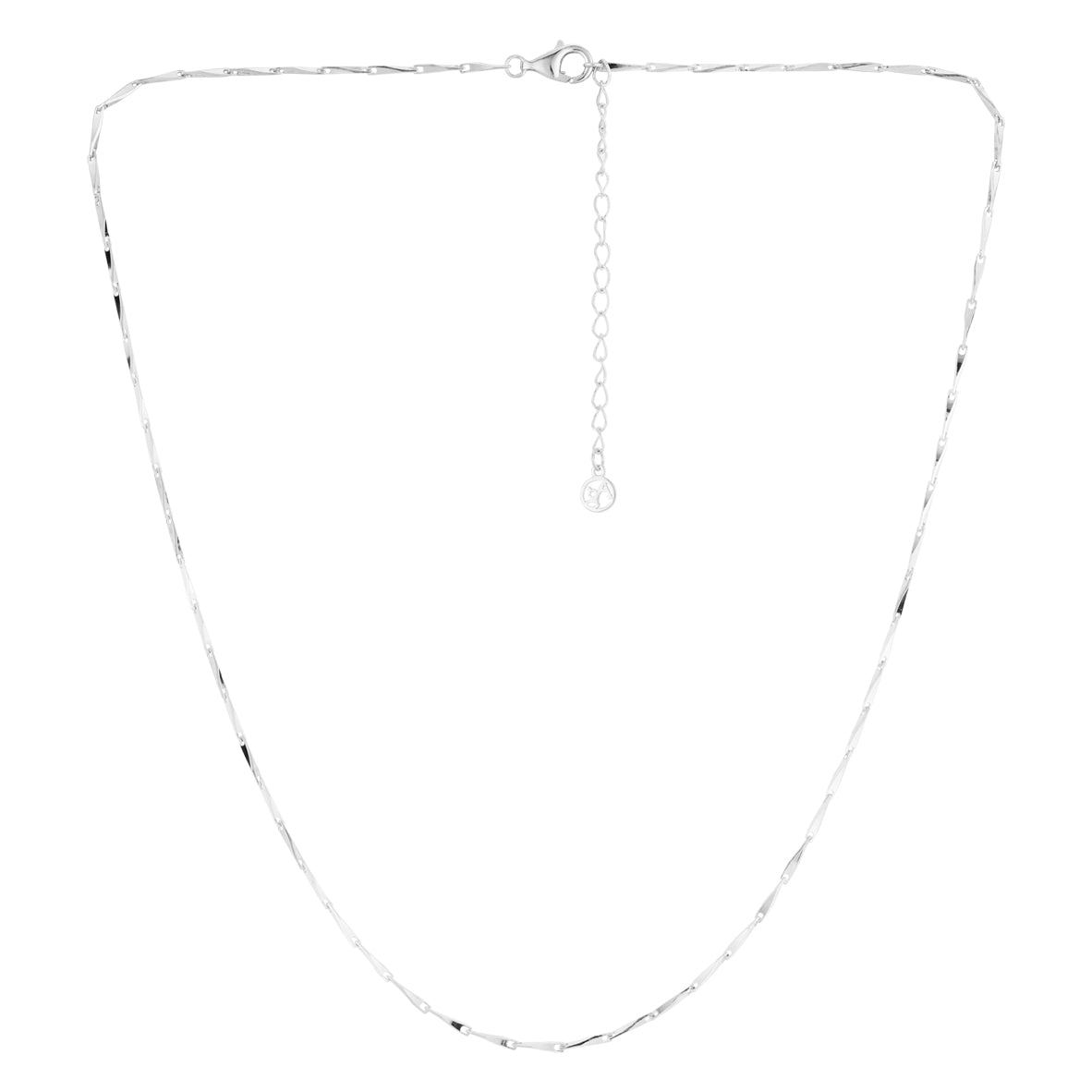 Argento Silver Twisted Chain Necklace