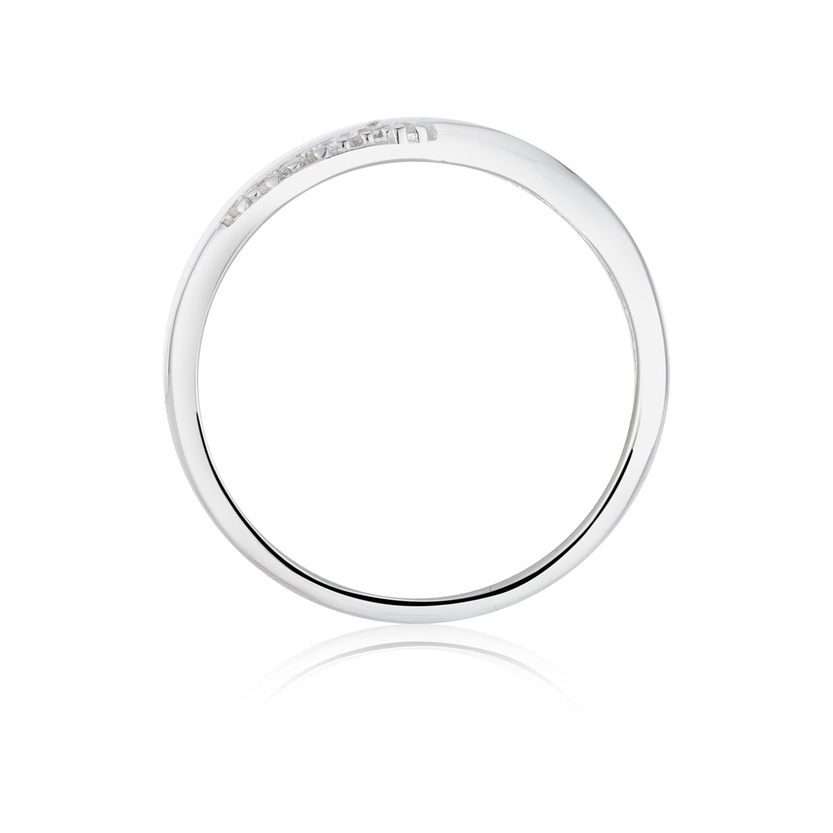 Argento Gold 14k Plated Oval CZ Half Bezel Ring