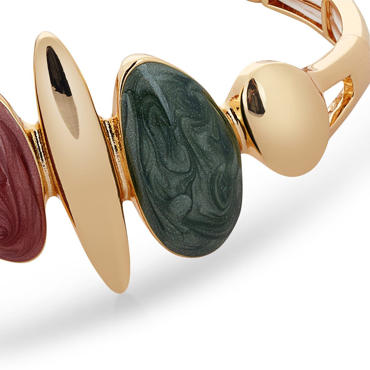 August Woods Gold Red and Green Organic Adjustable Bracelet