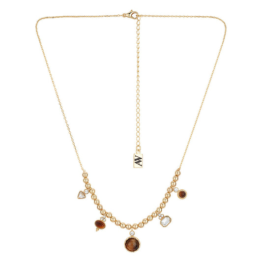 August Woods Gold Tiger's Eye Bead Necklace