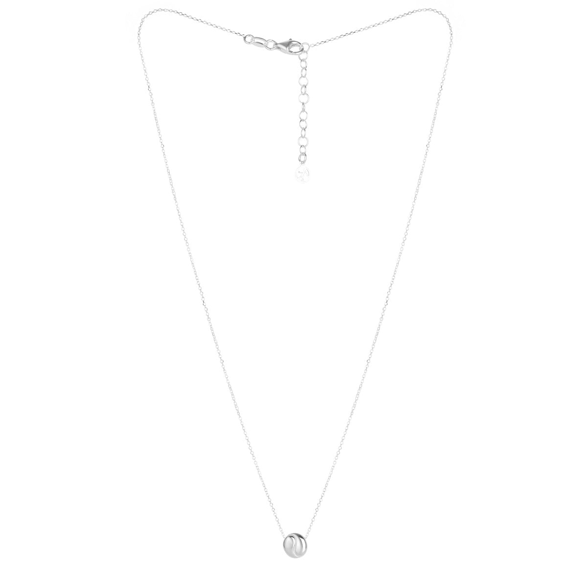 Argento Silver Puff Mini Knot Necklace
