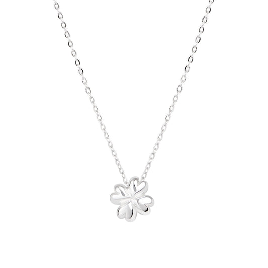 Argento Silver Kids Mini Puffy Clover Necklace
