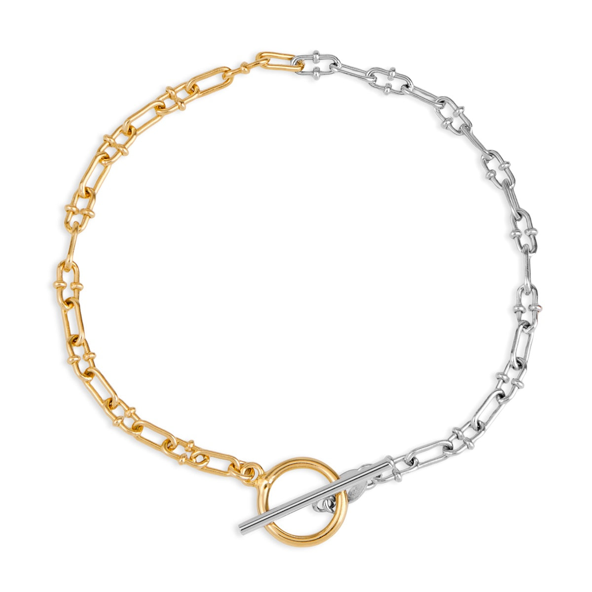 Argento Gold Luxe Two Tone T-Bar Bracelet