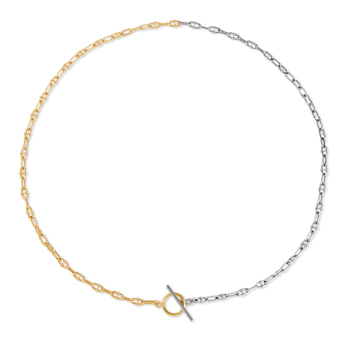 Argento Gold Luxe Two Tone T-Bar Necklace