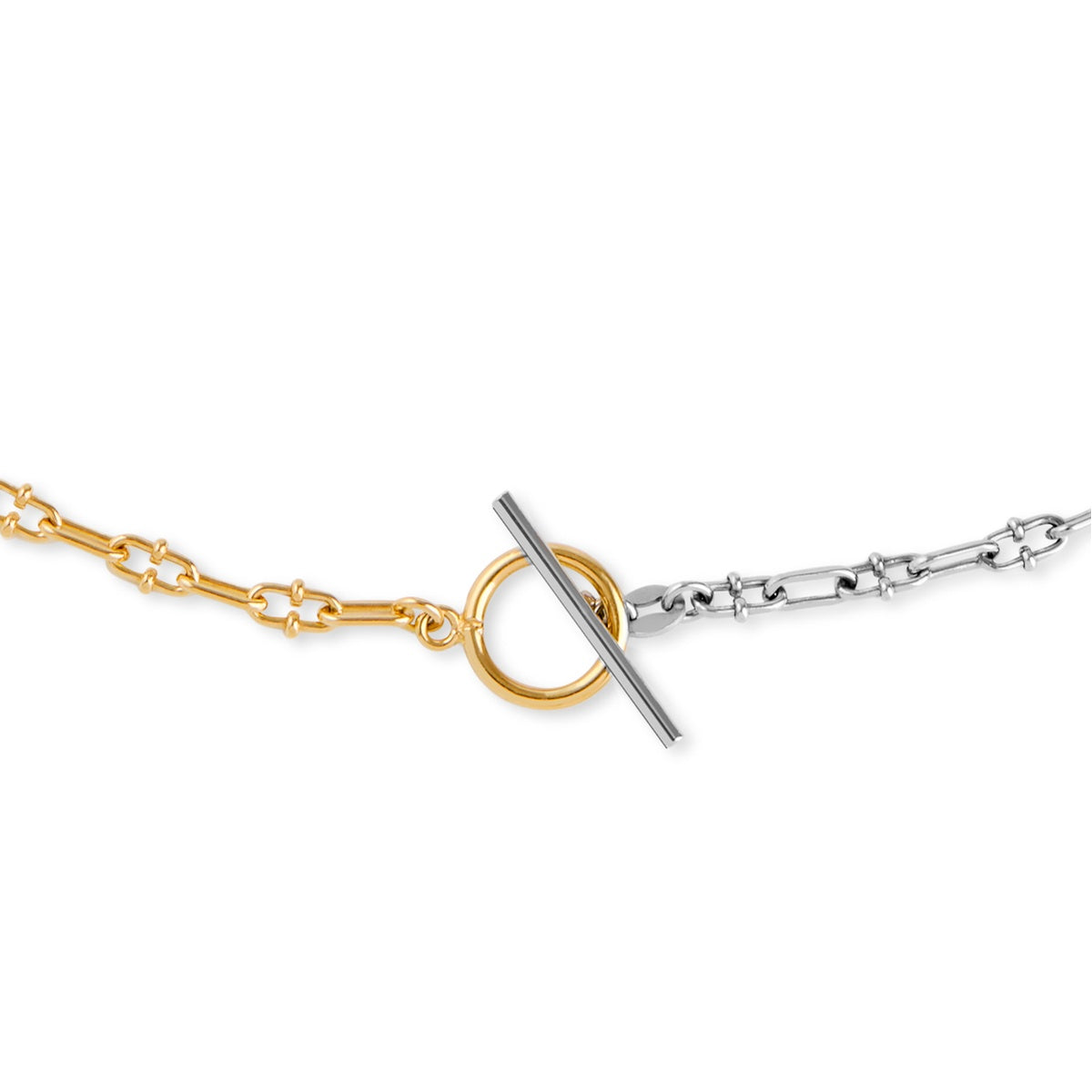 Argento Gold Luxe Two Tone T-Bar Necklace