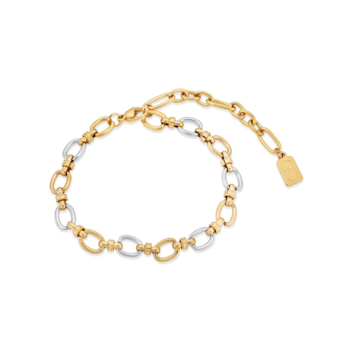 Over & Over Two-Tone Stainless Steel Chain Bracelet