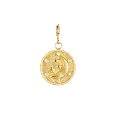 Over & Over Gold Stainless Steel My Moon Stars XL Charm