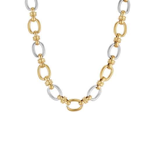 Over & Over Two-Tone Stainless Steel Chain Necklace