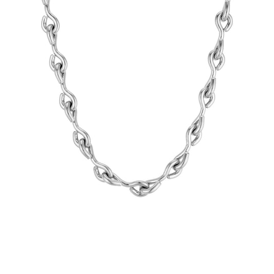 Over & Over Silver Stainless Steel Infinity Chain Necklace